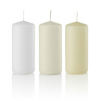 2 x 4.5 Pillar Candles, Bulk, Unscented, Set of 36-pillar candles-TableTopLighting.com