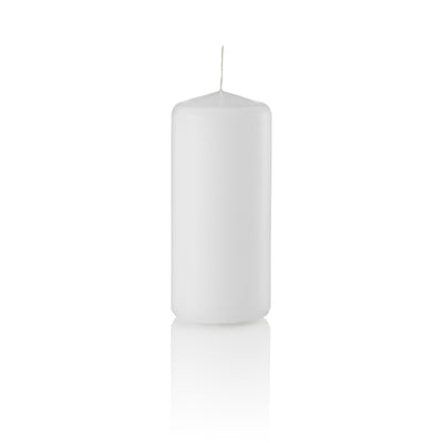 2 x 4.5 Pillar Candles, White, Unscented, Set of 36-pillar candles-TableTopLighting.com