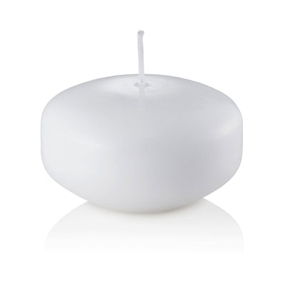 Extra Large 3" Floating Candles, White, Unscented, Set of 54-floating candles-TableTopLighting.com