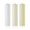 3 x 11 Pillar Candles, Unscented, Bulk Set of 12-pillar candles-TableTopLighting.com