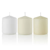 3 x 3 1/2 Pillar Candles, Unscented, Bulk Set of 12-pillar candles-TableTopLighting.com