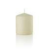 3 x 3 1/2 Pillar Candles, Vanilla, Unscented, Set of 12-pillar candles-TableTopLighting.com