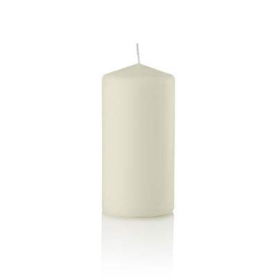 3 x 6 Pillar Candles, Ivory, Unscented, Set of 12-pillar candles-TableTopLighting.com