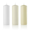 3 x 9 Pillar Candles, Unscented, Bulk Set of 12-pillar candles-TableTopLighting.com